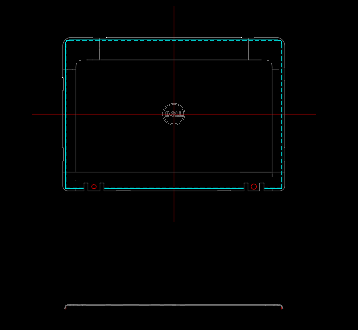3C类电脑外壳冲定位孔模具设计图