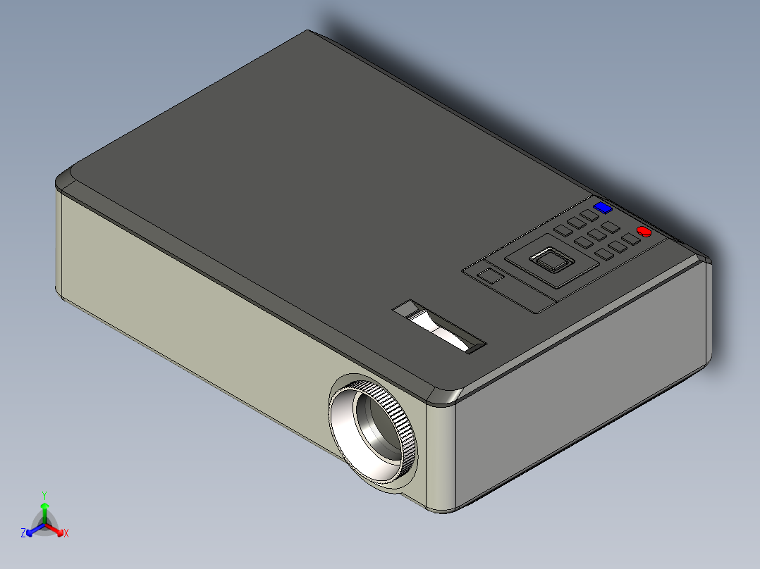 投影仪(2)正等轴测图