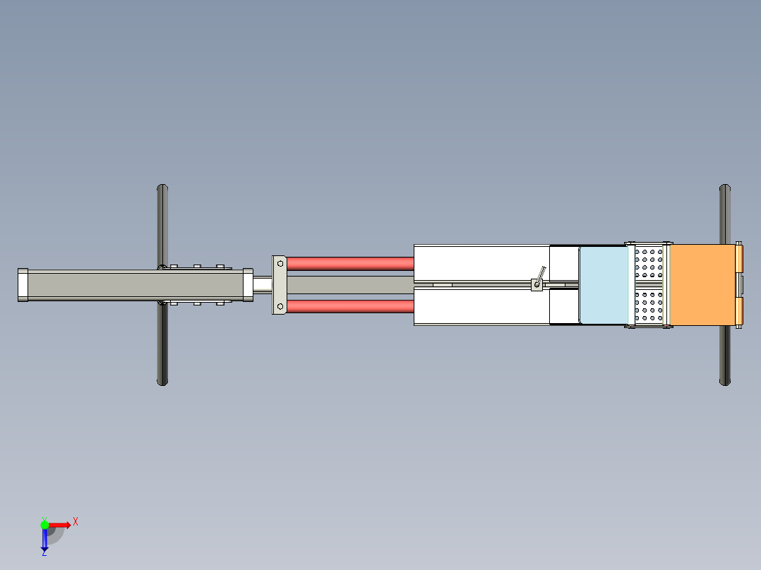B2004598-木材劈裂机俯视图