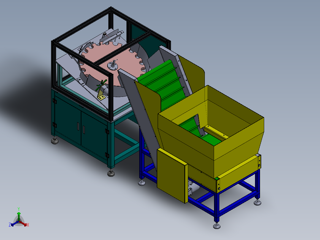 自动理瓶机设计及仿真三维SW+CAD图纸正等轴测图