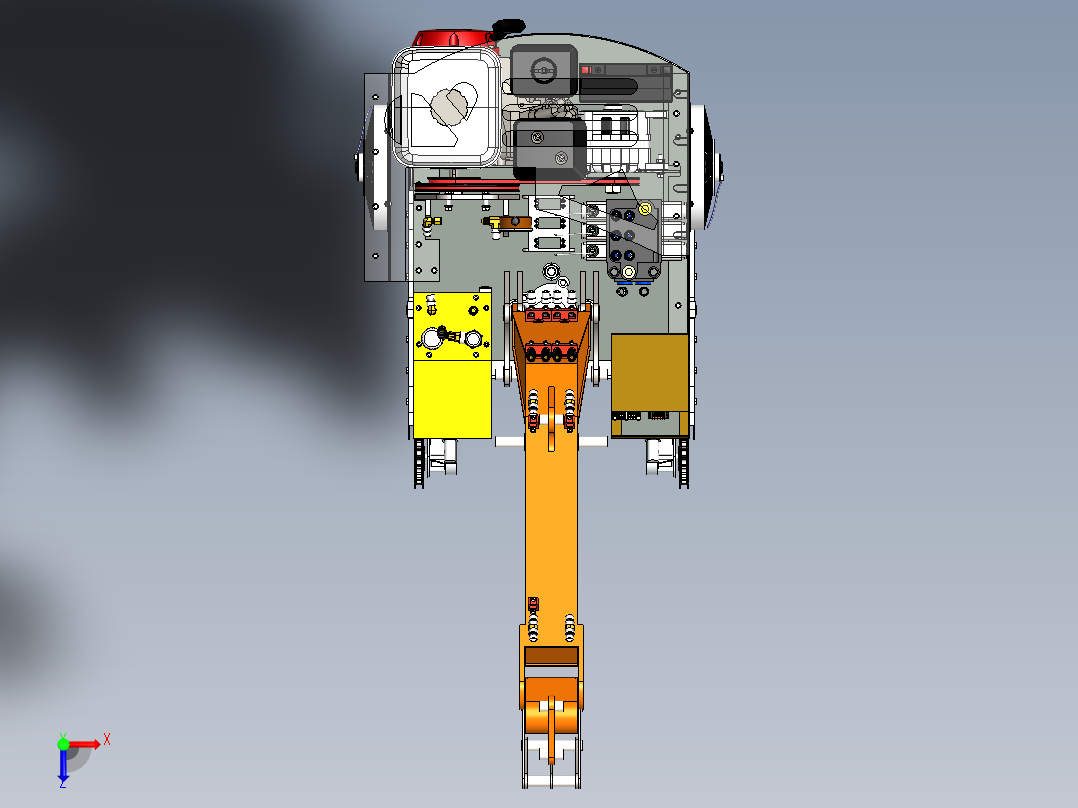挖掘机、推土机(21)俯视图