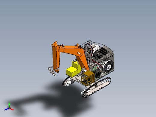 挖掘机、推土机(21)正等轴测缩略图