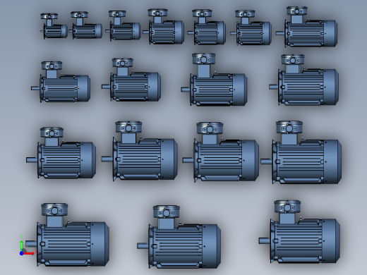 YFB3-B5系列粉尘防爆型三相异步电动机前视缩略图