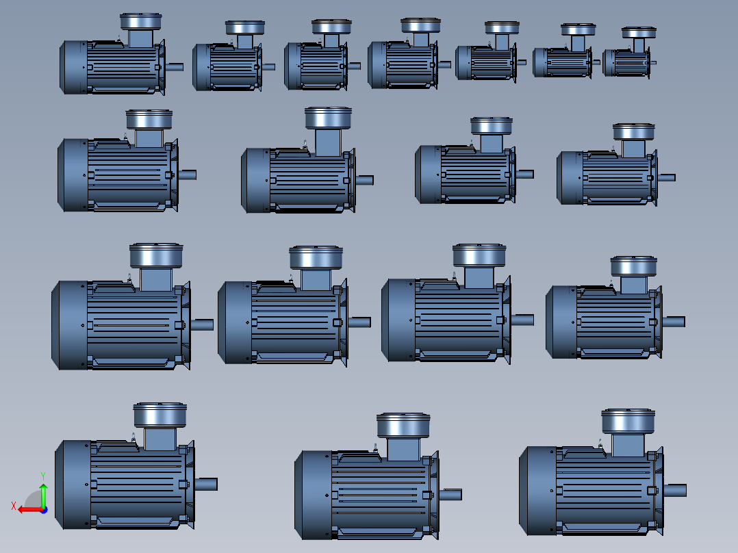 YFB3-B5系列粉尘防爆型三相异步电动机后视图