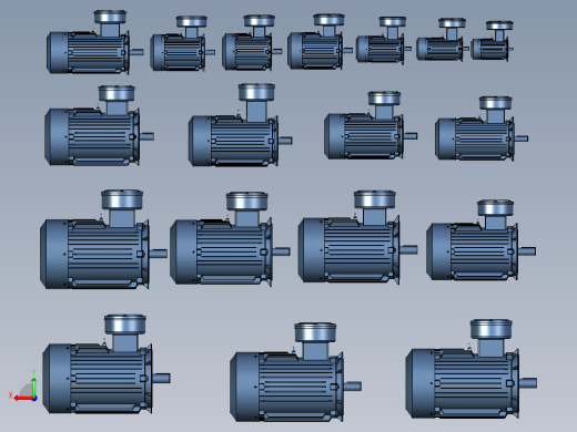 YFB3-B5系列粉尘防爆型三相异步电动机后视缩略图