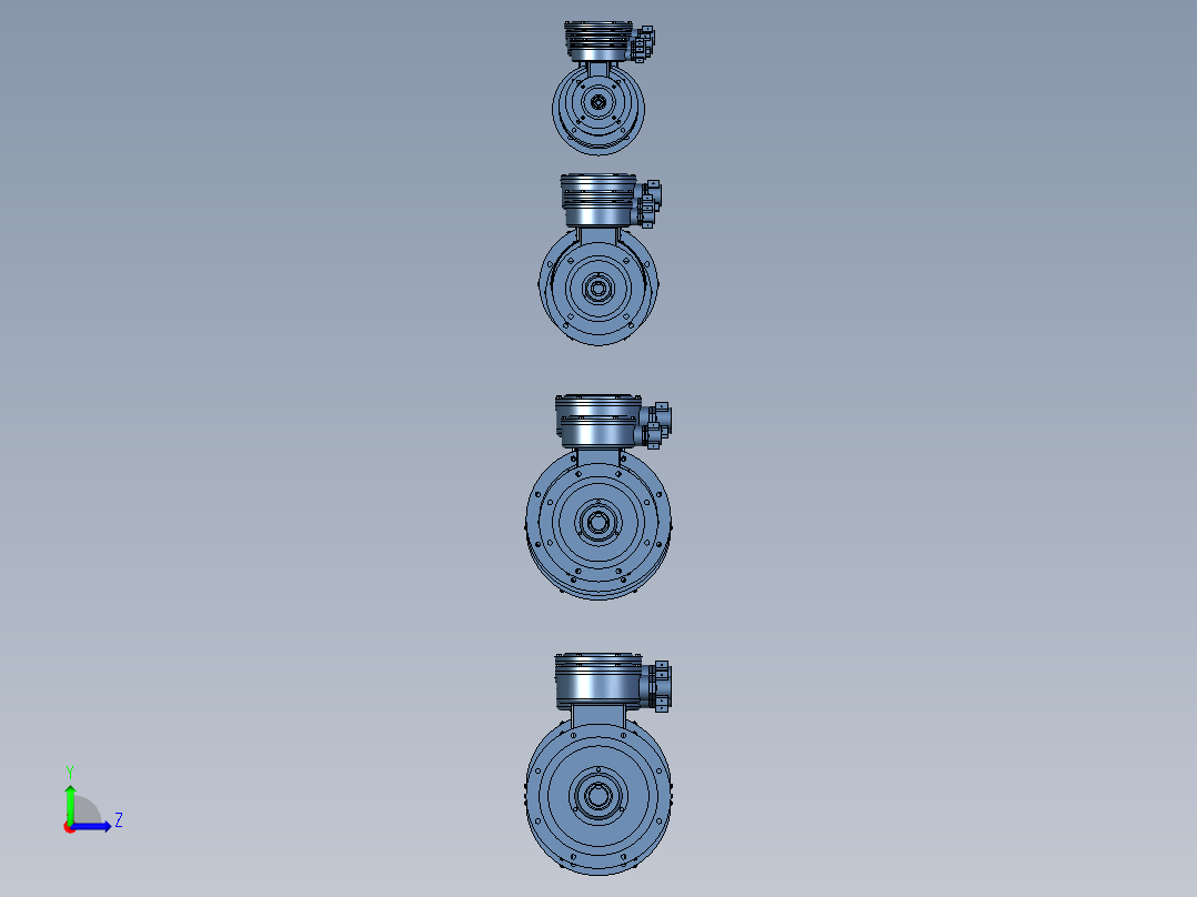 YFB3-B5系列粉尘防爆型三相异步电动机左视图