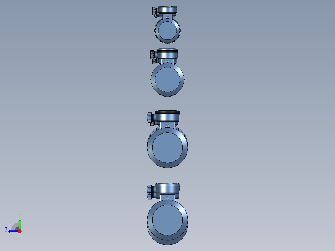 YFB3-B5系列粉尘防爆型三相异步电动机右视图