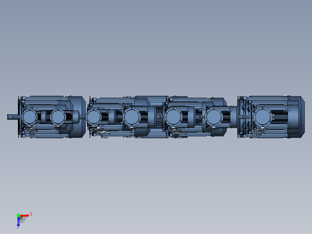 YFB3-B5系列粉尘防爆型三相异步电动机俯视图