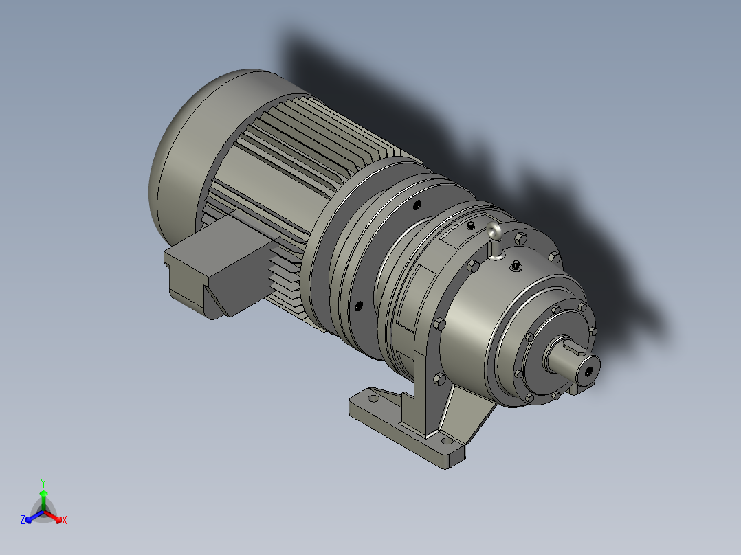 LC18MN-07-03-08BWY单级摆线针轮减速机BWY12-29-075正等轴测图