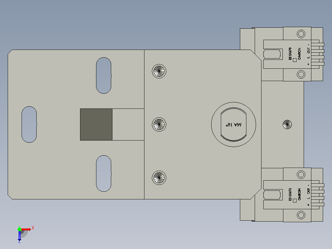 4泵体进料检测机构俯视图