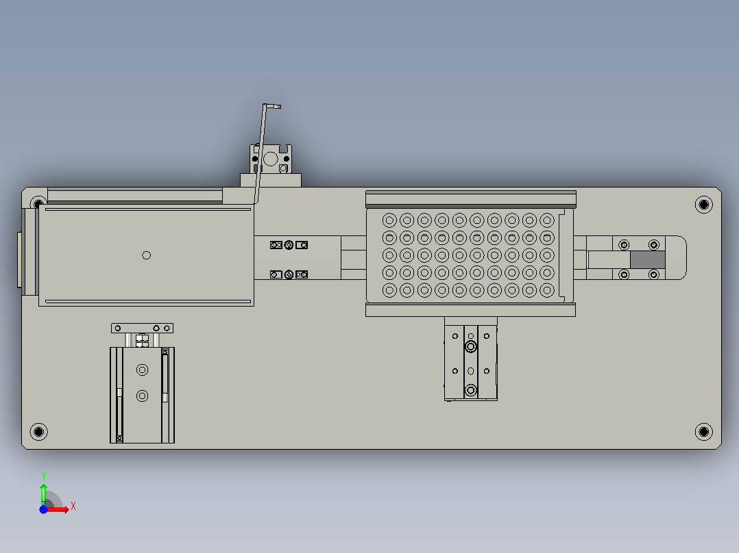 抽屉盒装配组件前视图