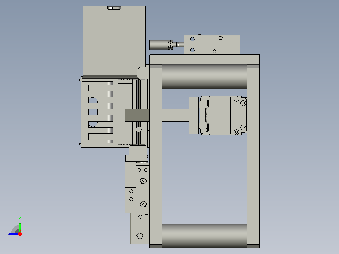 抽屉盒装配组件右视图