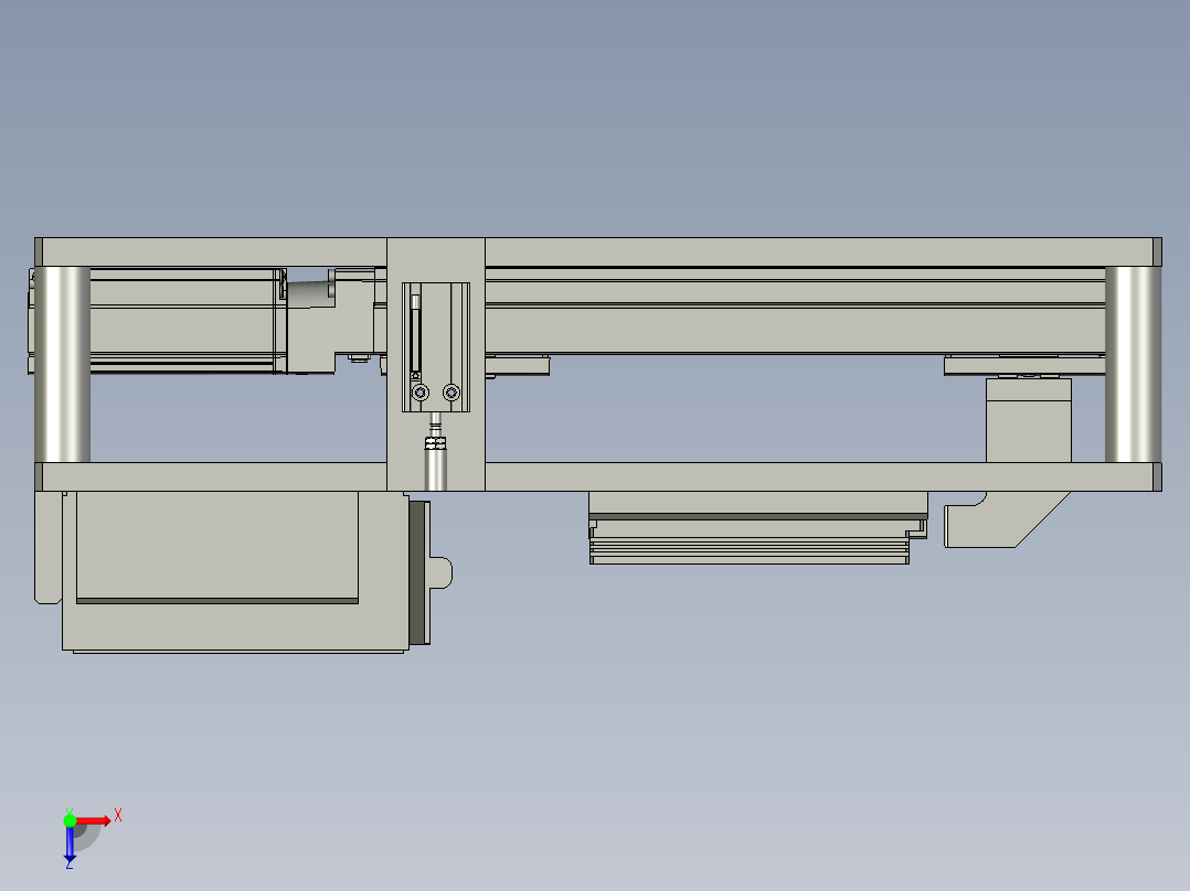 抽屉盒装配组件俯视图