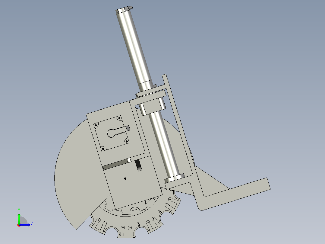 刀库装配体左视图