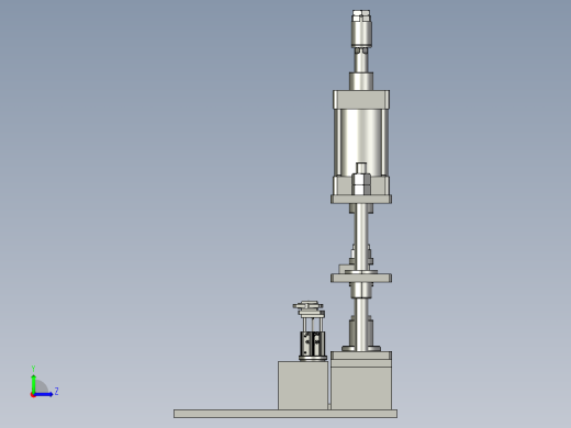 金属物料的自动冲压装置左视缩略图