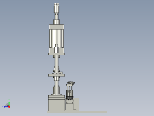 金属物料的自动冲压装置右视缩略图