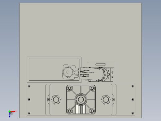 金属物料的自动冲压装置俯视缩略图