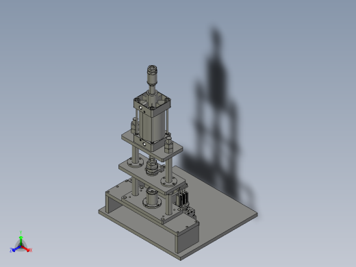 金属物料的自动冲压装置正等轴测缩略图