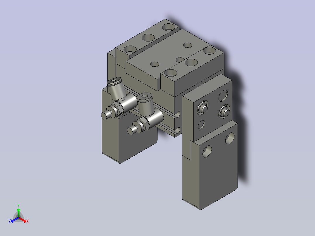 上料夹抓组件主视图