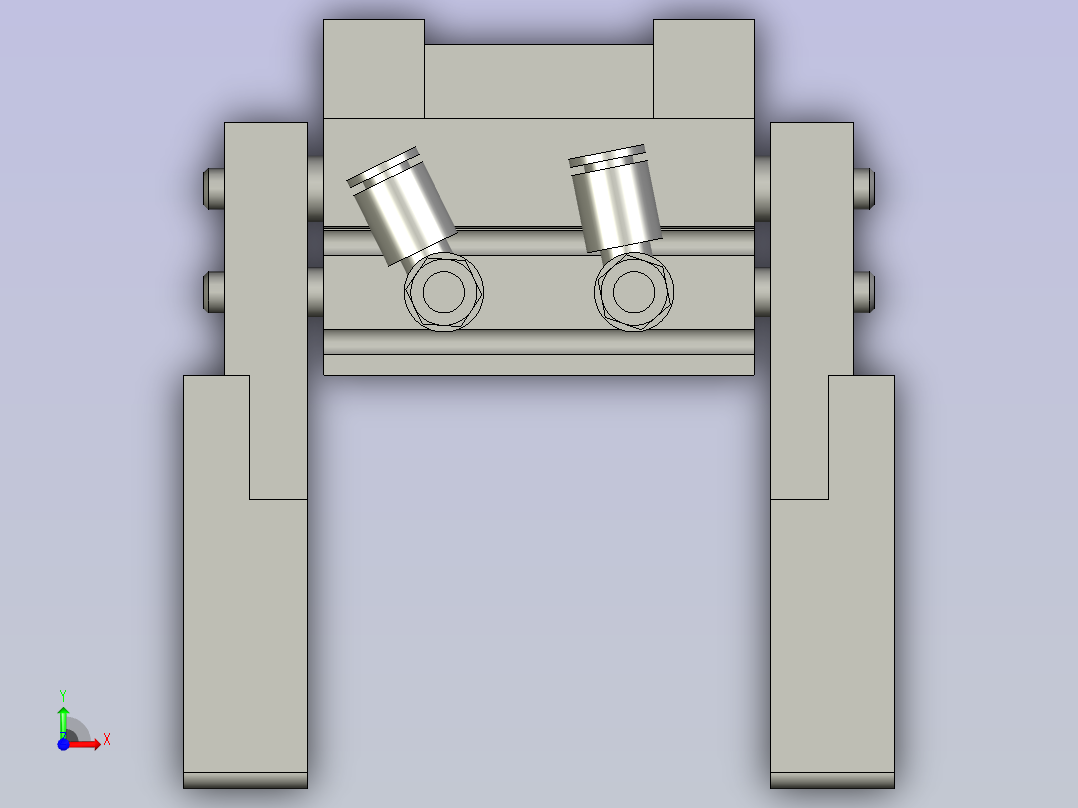 上料夹抓组件前视图