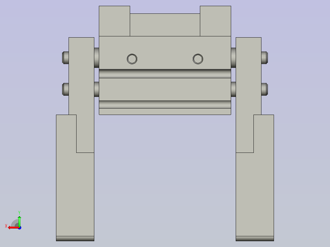 上料夹抓组件后视图