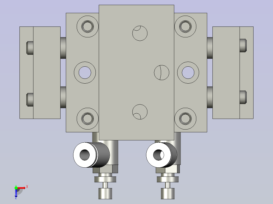上料夹抓组件俯视图