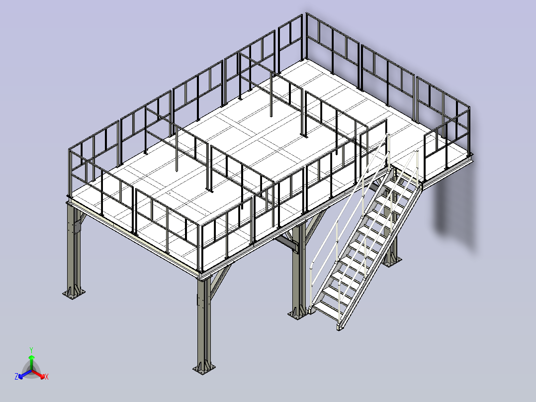 型钢平台设计主视图