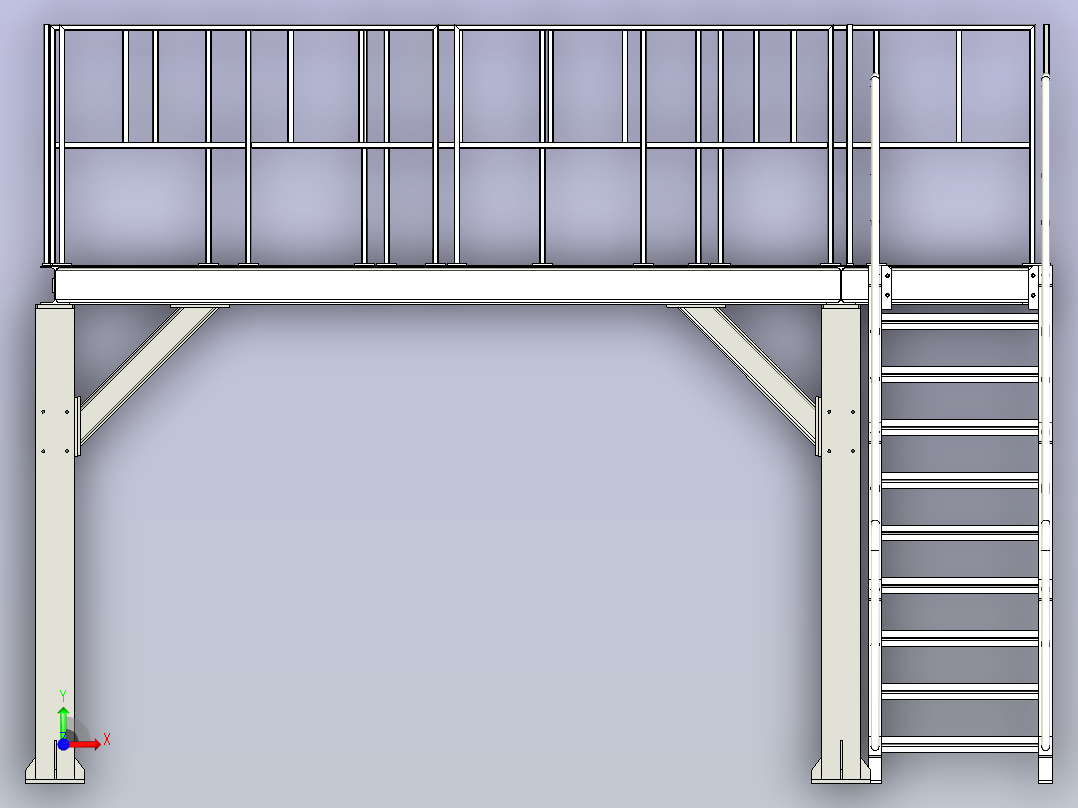 型钢平台设计前视图