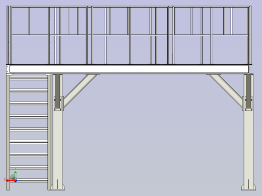 型钢平台设计后视缩略图