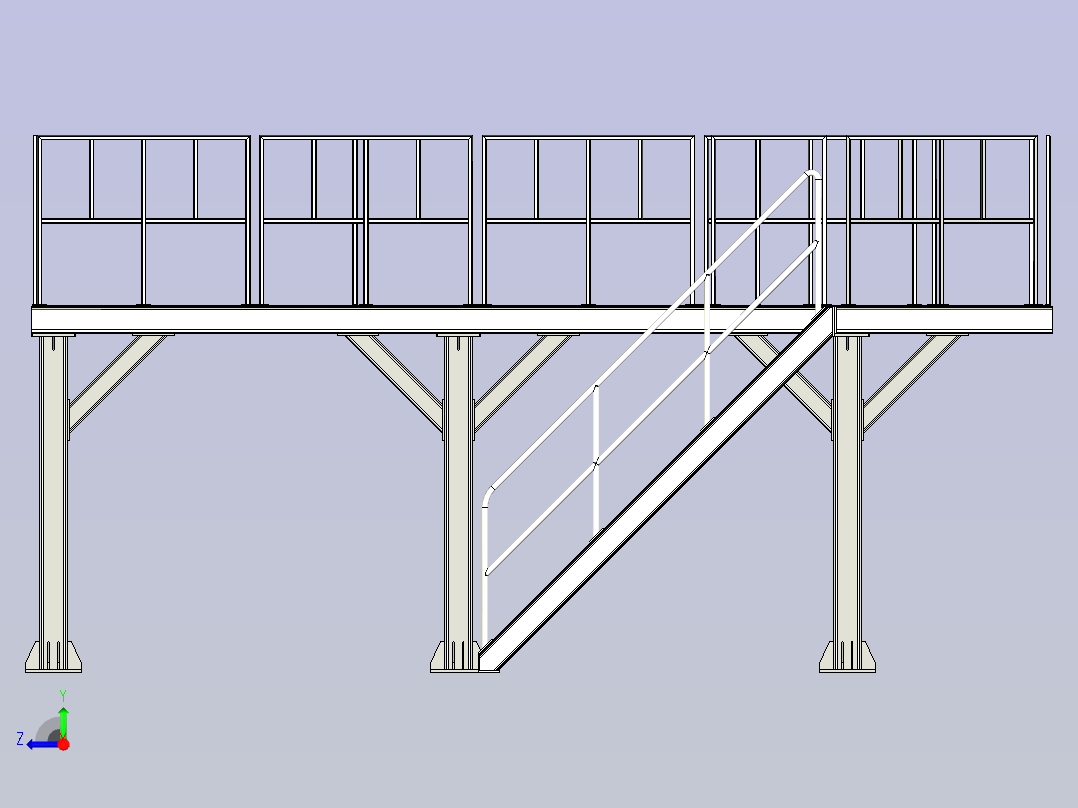 型钢平台设计右视图