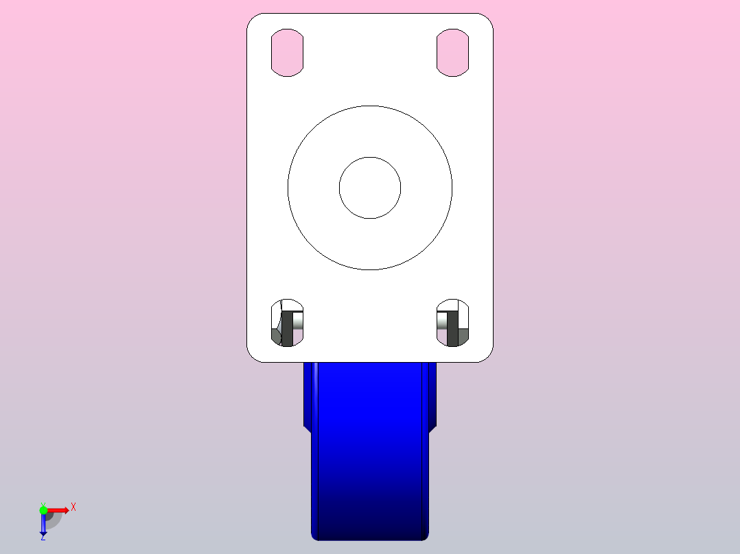 脚轮CKP11-D125-US俯视图