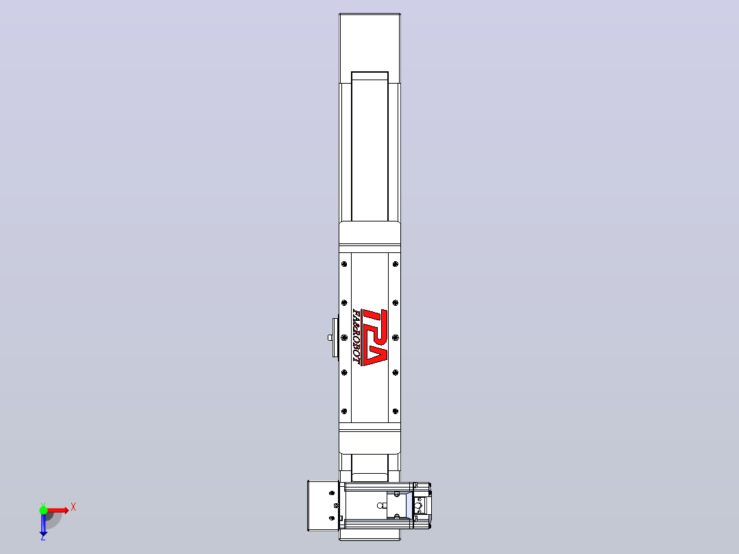 伺服电机集成皮带传动直线执行器TPA-OCB-80-140-L150-LU-P40-N3俯视图