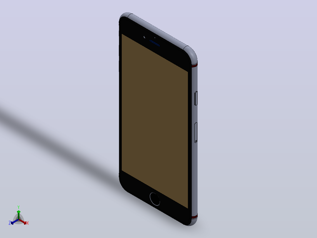 iPhone 6 plus（5.5 英寸）黄金版正等轴测图