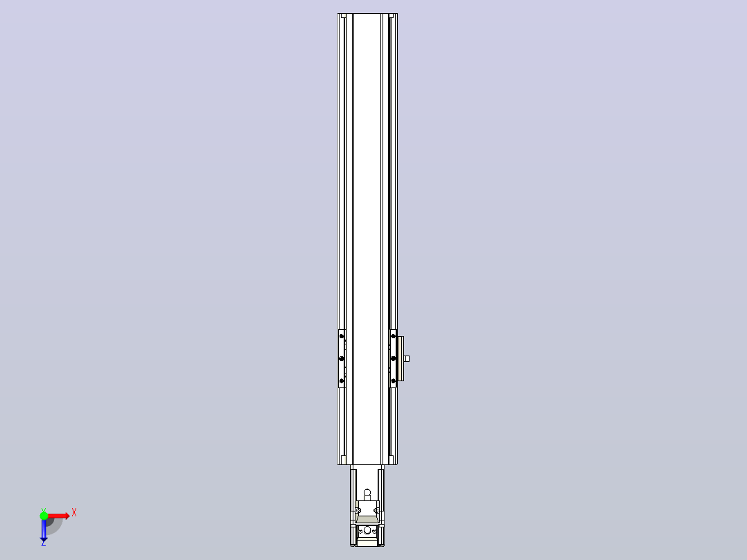 日规模组半封闭丝杆TPA-HNR-65S-1610C-L300-M-Y-P20-N3俯视图
