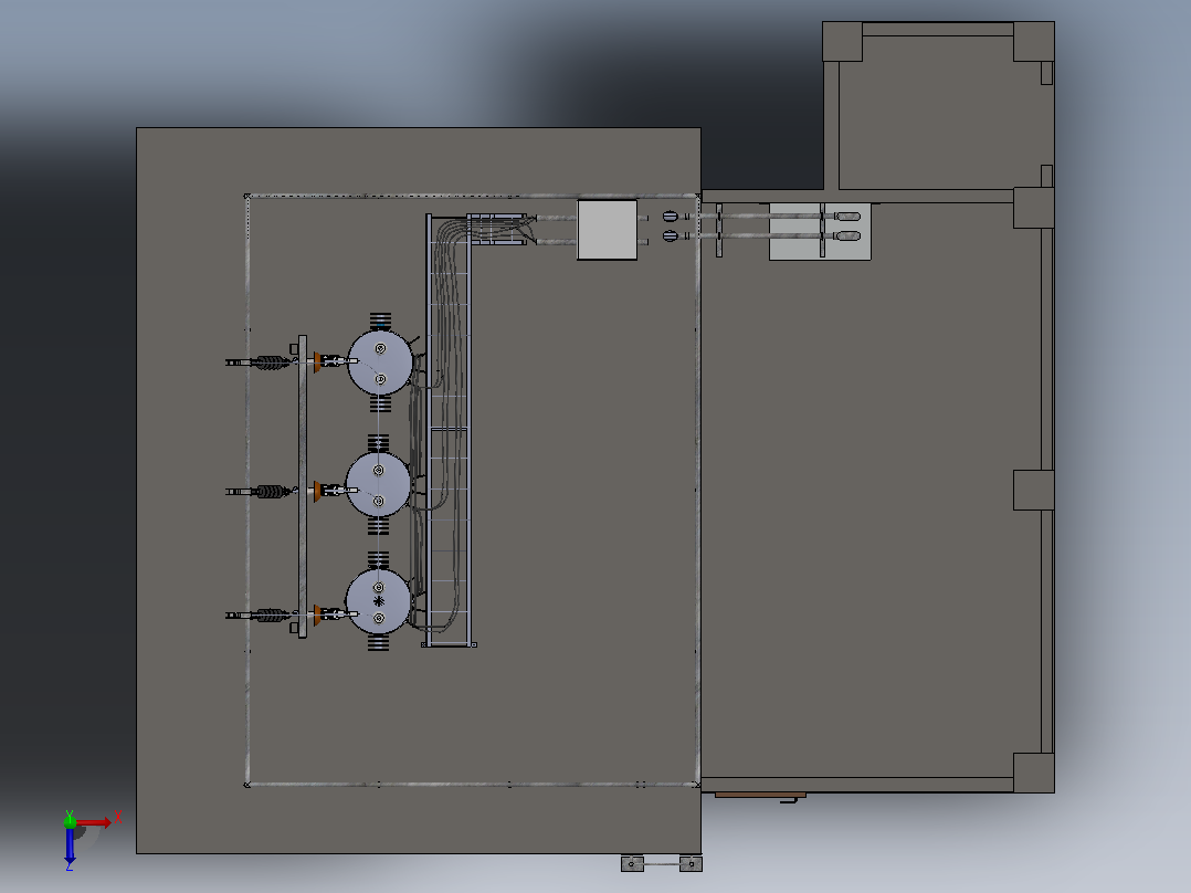 高压变电站3D模型俯视图