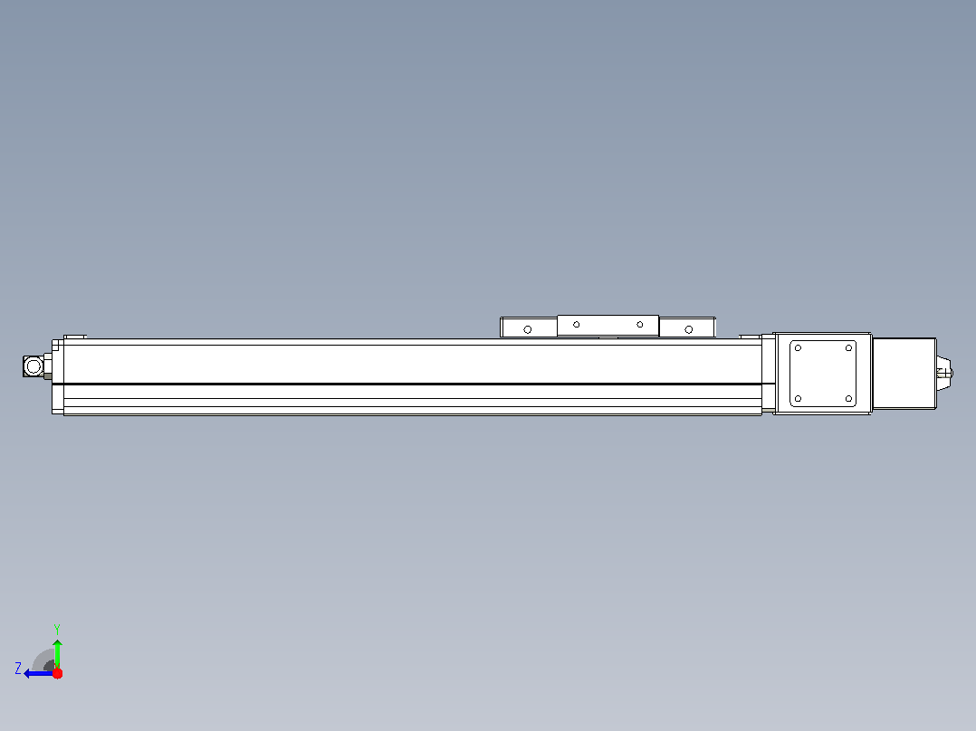 无尘皮带滑台KCB10-L32-300-L-100W-C4右视图