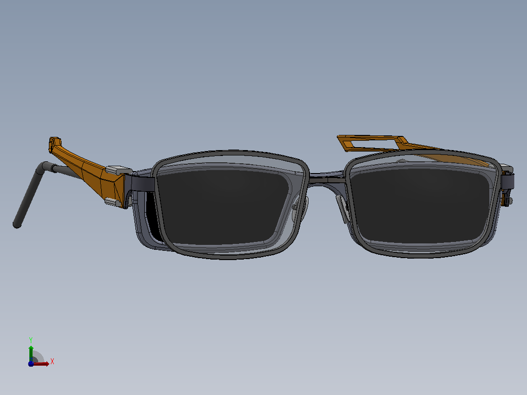 3D眼镜夹前视图