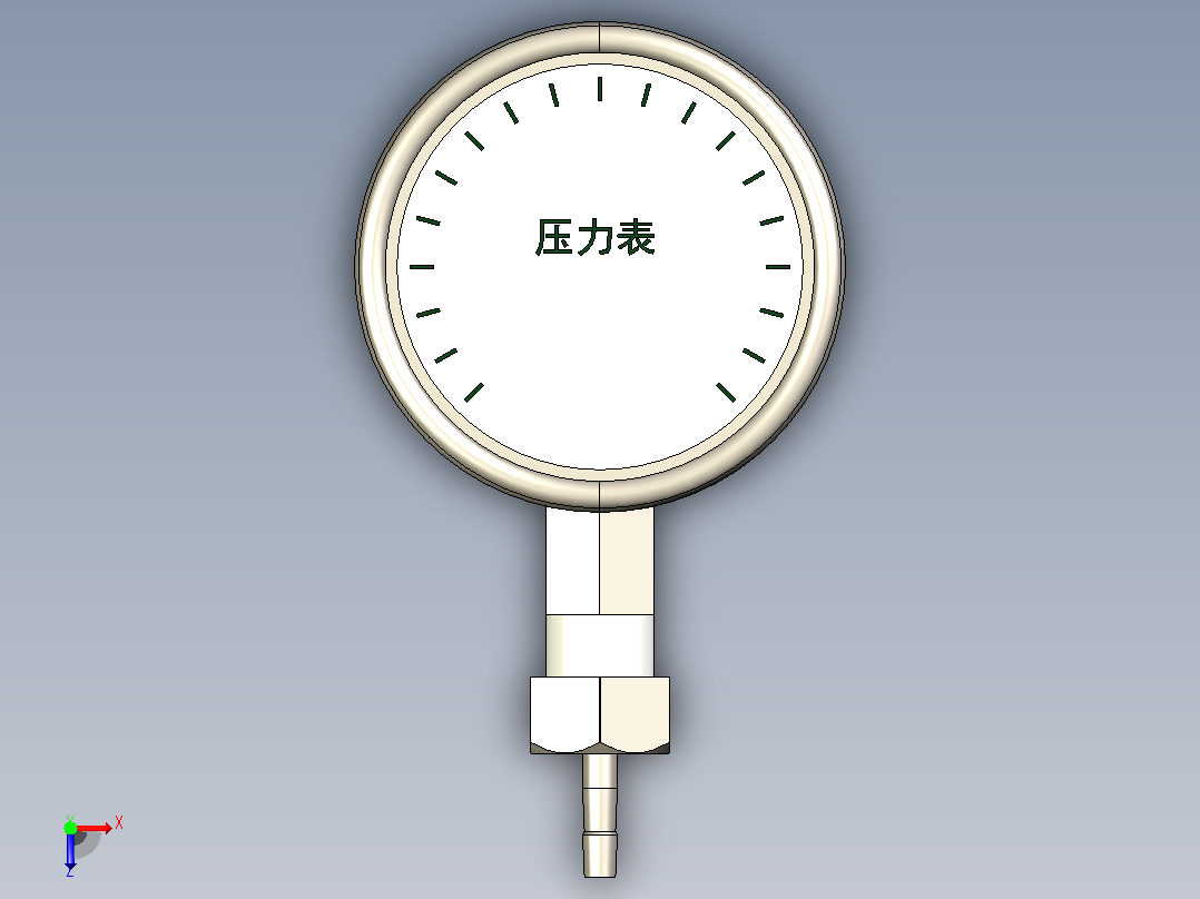 Y-60BF_压力表俯视图