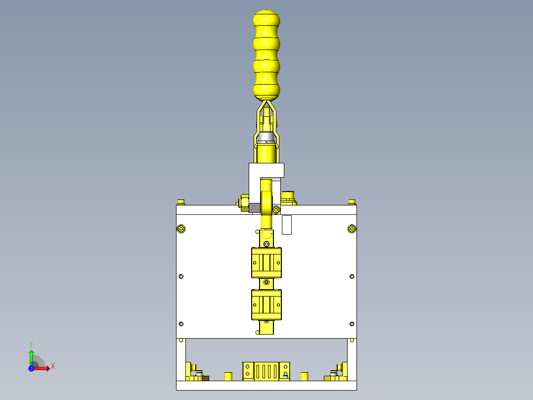 手动冲压用简易装拆夹具前视图