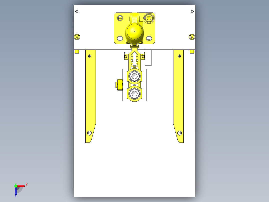 手动冲压用简易装拆夹具俯视图