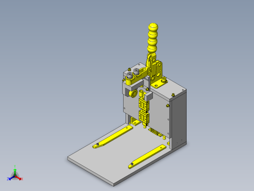 手动冲压用简易装拆夹具正等轴测缩略图
