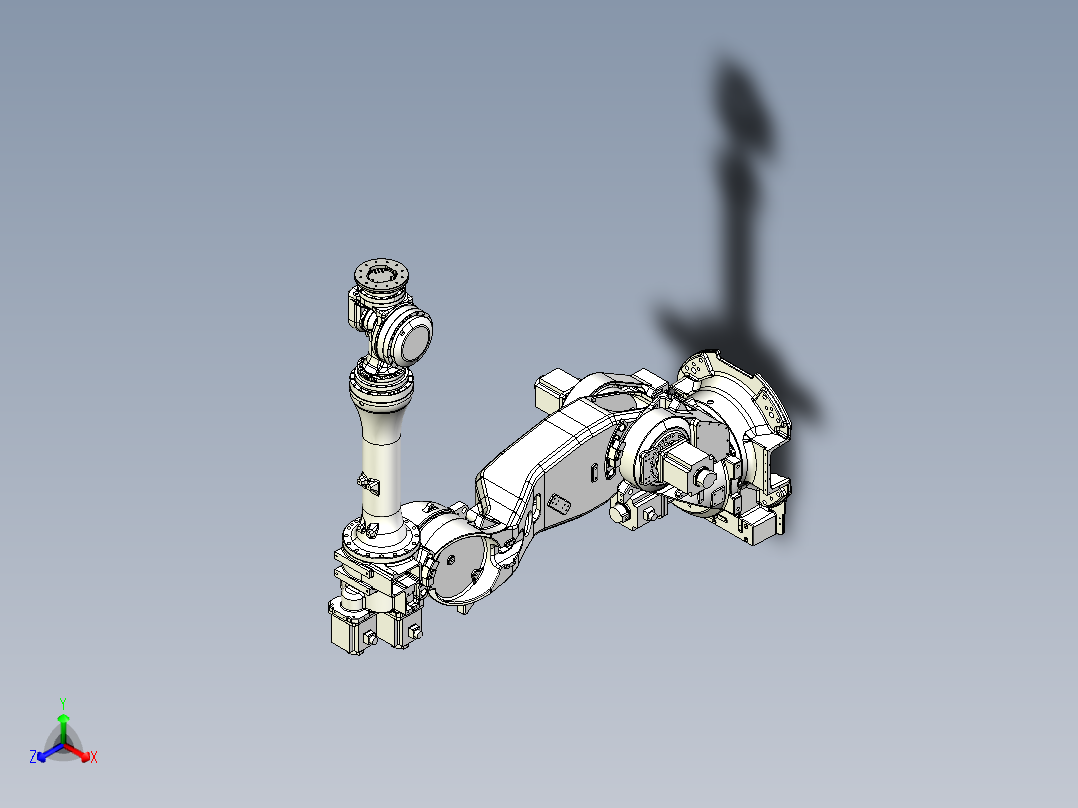 那智机器人nachi mc280l 6axis-industrial robot正等轴测图