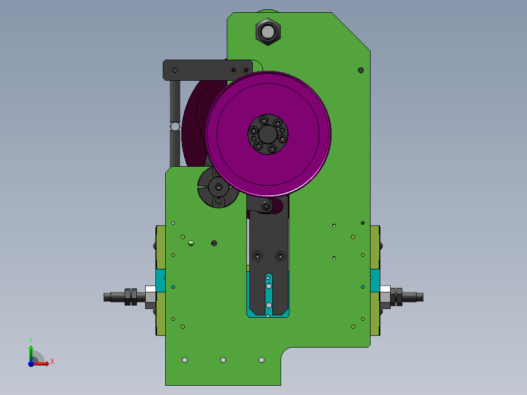 凸轮搬运机械手装置sw18可编辑前视图