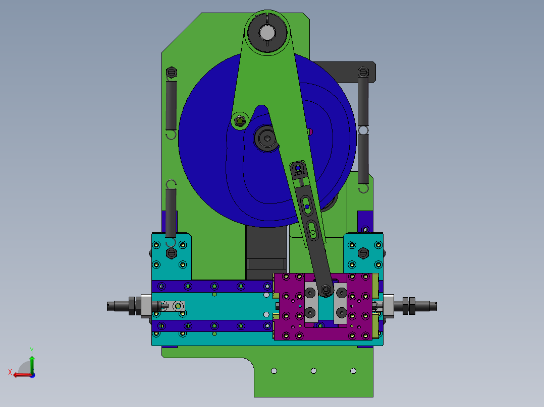 凸轮搬运机械手装置sw18可编辑后视图