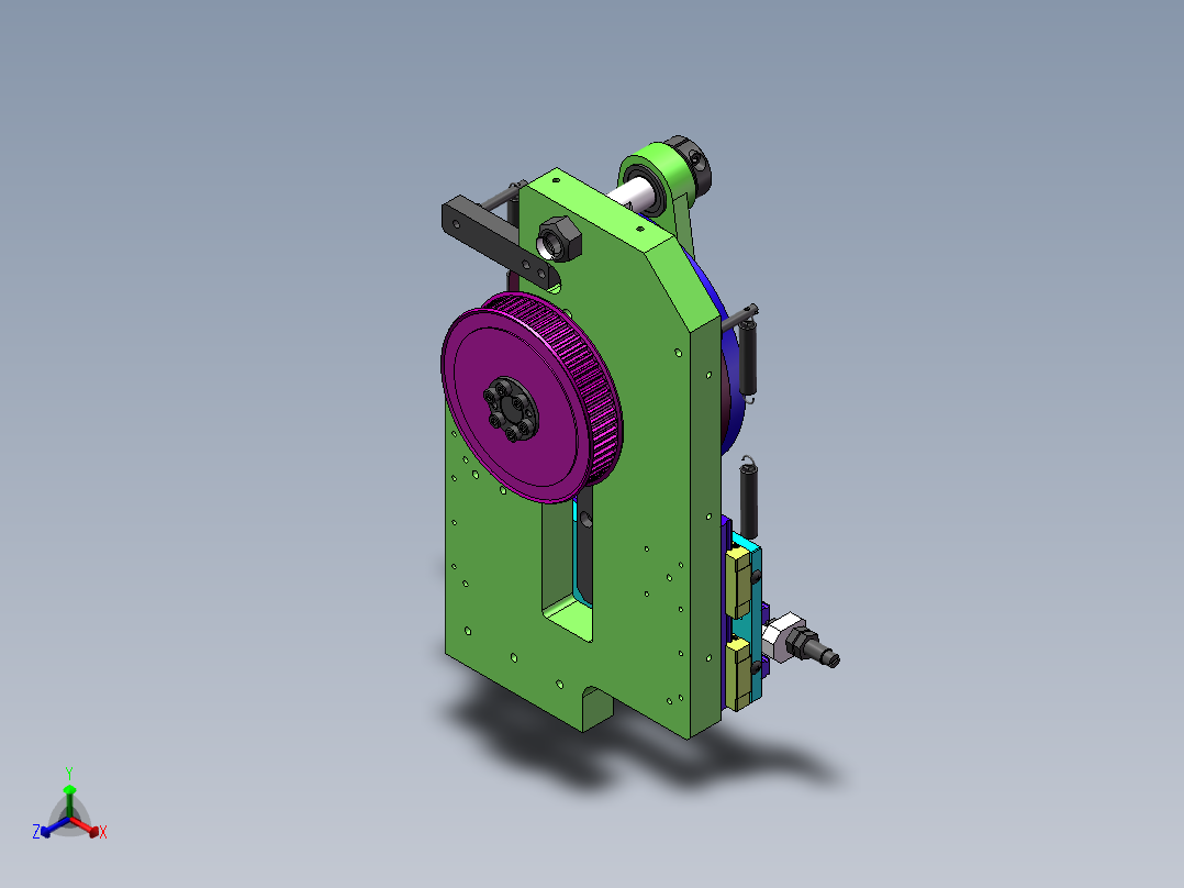 凸轮搬运机械手装置sw18可编辑正等轴测图