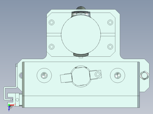 上下气动电批3D数模图纸 x_t格式俯视缩略图