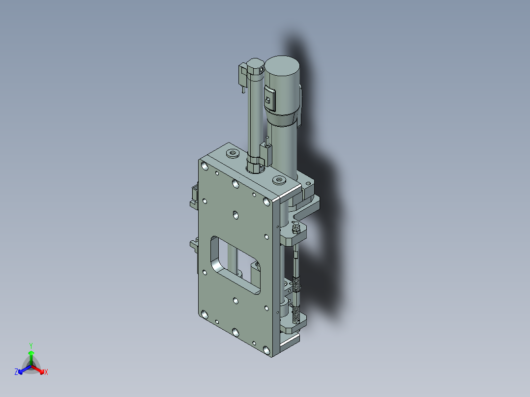 上下气动电批3D数模图纸 x_t格式正等轴测图