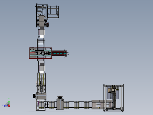 包装设备产线3d图纸开箱装箱打包捆扎码垛等整线流水线3d方案