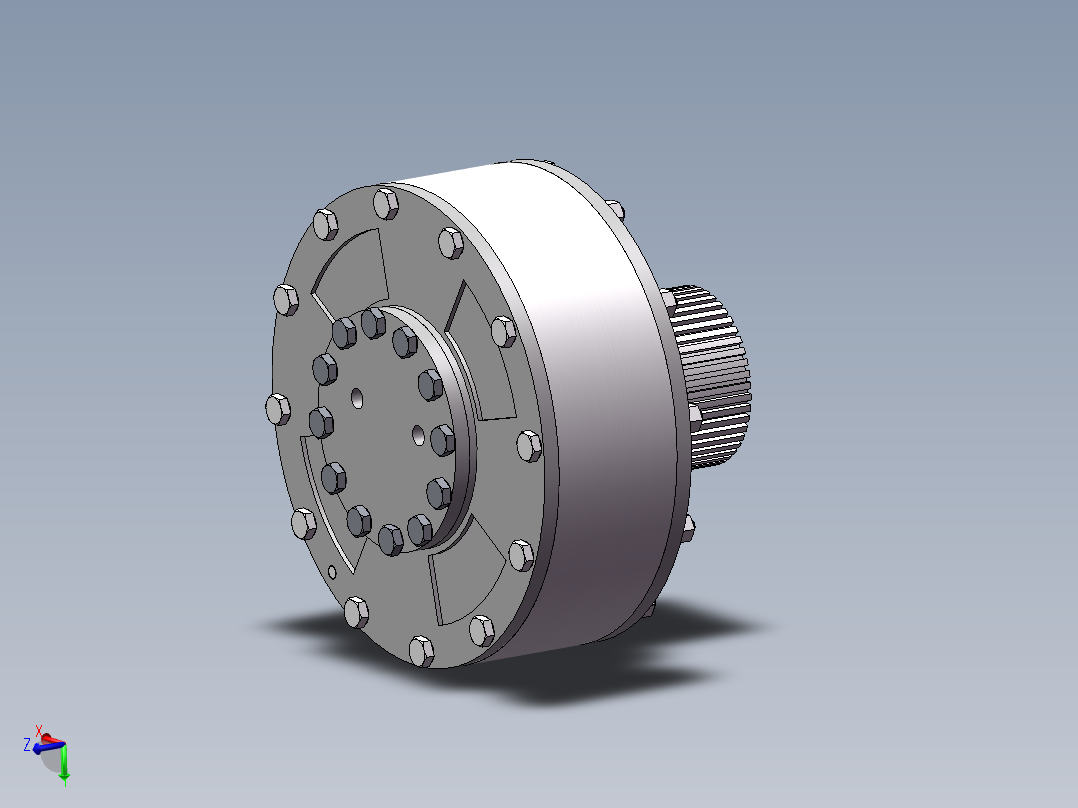 球赛式径向柱塞马达3d图纸 柱塞液压式旋转马达SW图纸三维模型