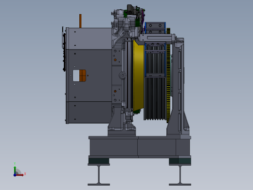 无齿轮电梯电机前视缩略图